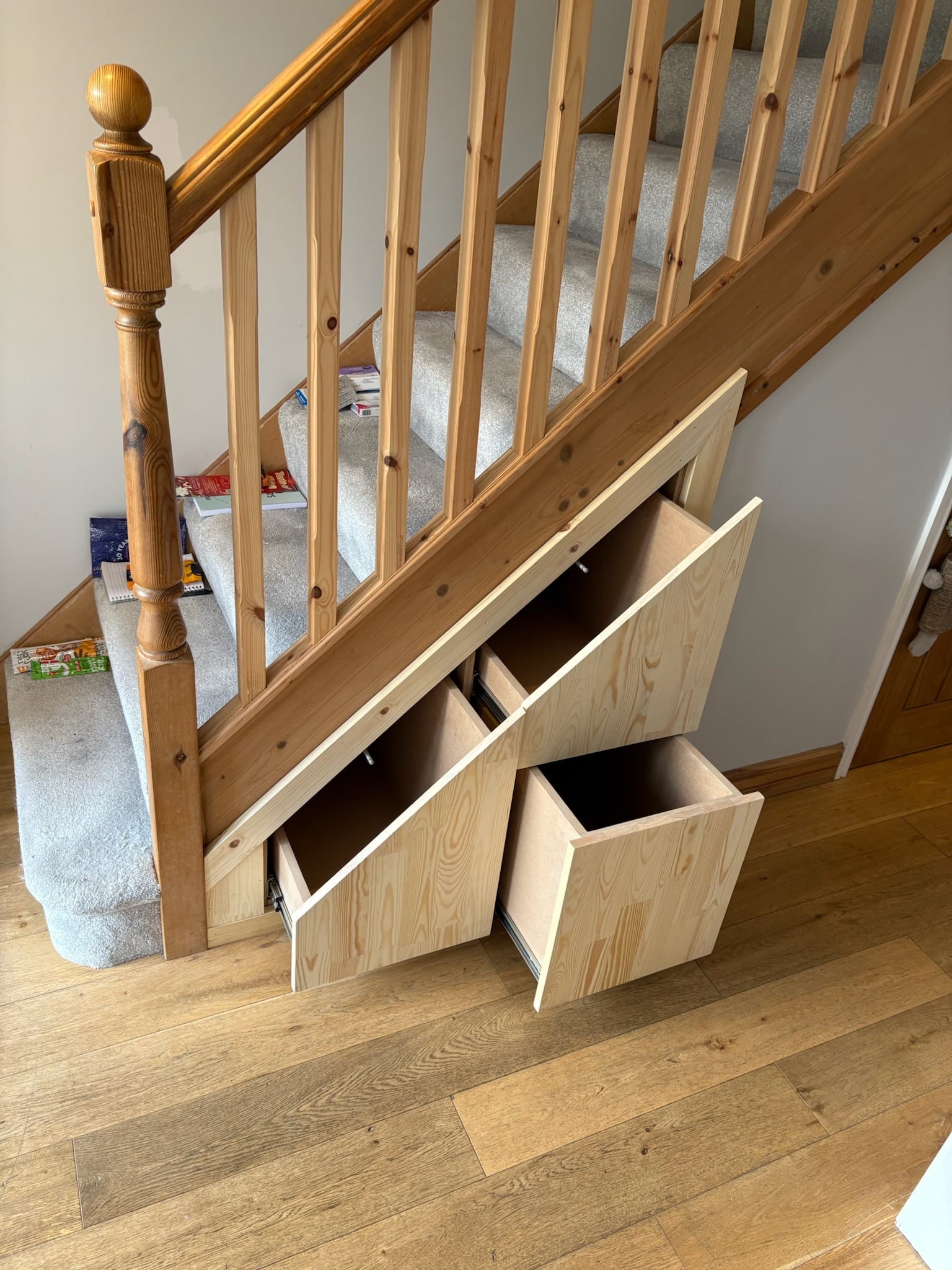 Creative storage cupboard under staircase